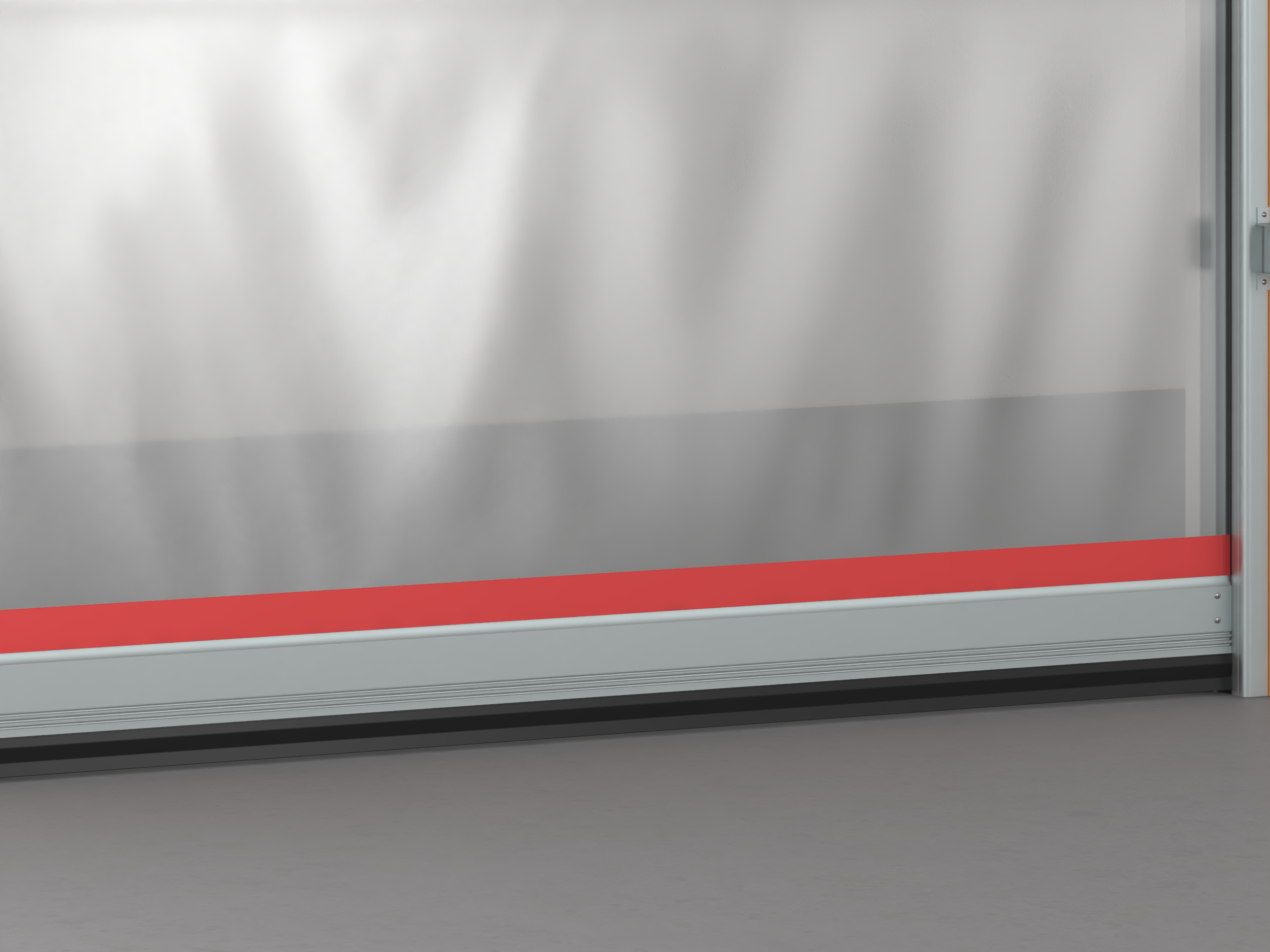 关门时，如果灵敏的门体安全底边边缘接触到障碍物，传感器会通过无线电信号向控制单元发送开门信号。